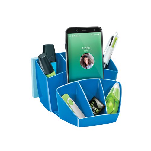 CEP Pro Gloss Desk Tidy Blue 580GBLUE | CEP Office Solutions