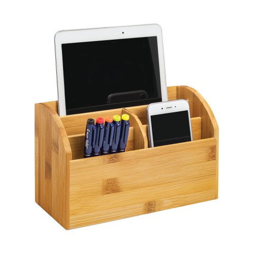 CEP Silva Bamboo Desk Tidy Woodgrain 2240020301 | CEP Office Solutions