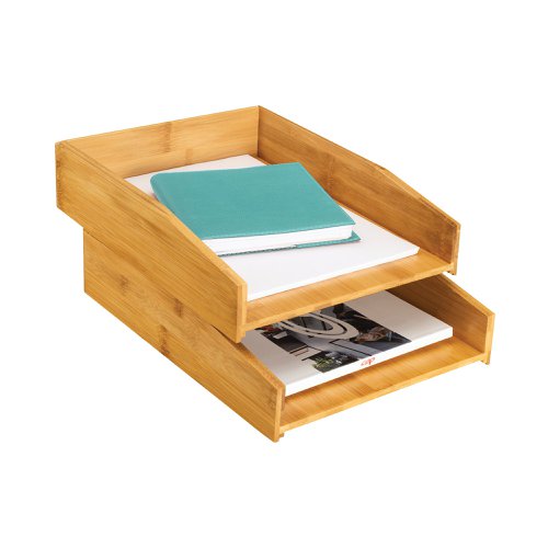 CEP Silva Bamboo Letter Tray Woodgrain (Pack of 2) 2240010301 | CEP Office Solutions