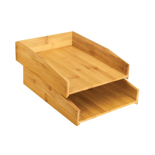 CEP Silva Bamboo Letter Tray Woodgrain (Pack of 2) 2240010301 | CEP Office Solutions