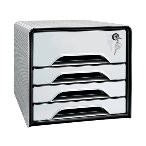 CEP Smoove Secure 4 Drawer Module with Lock White 7-311S White