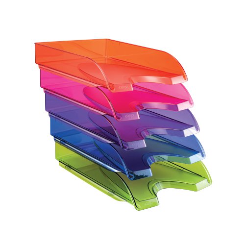 CEP Letter Tray Multicoloured (Pack of 5) 200+5 Happy | CEP Office Solutions