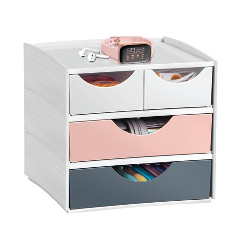 CEP MyCube Compact 4 Drawer Storage Station Pink 1032111681 Drawer Sets CEP01787