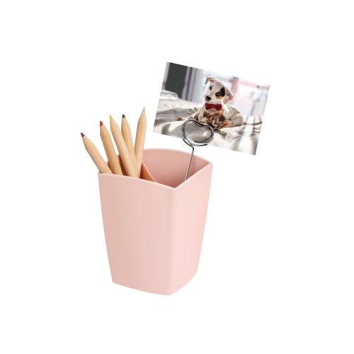 CEP Mineral Pencil Cup Pink with 2 Compartments 1005302681 | CEP Office Solutions