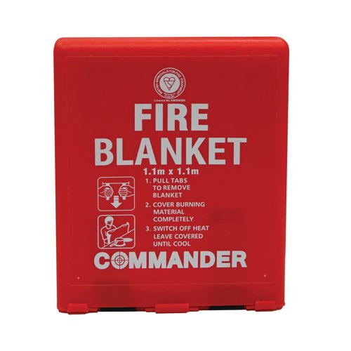 Commander Fire Blanket Fibreglass Fabric 1mx1m FB01