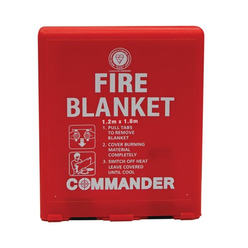 Commander Fire Blanket Fibreglass Fabric 1.8mx1.8m FB03