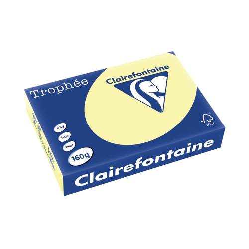 Trophee Card A4 160gm Canary (Pack of 250) 2636C Card CFP2636C