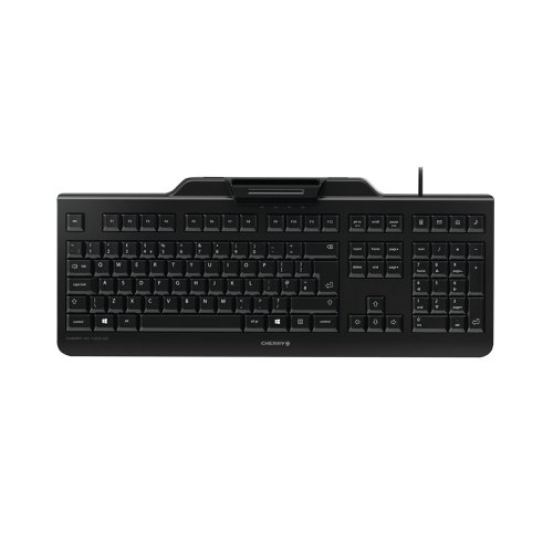 Cherry KC 1000 SC Corded Security Keyboard with Integrated Smartcard Terminal Black JKA0100GB2