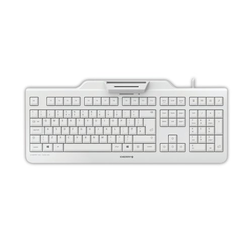 Cherry KC 1000 SC Corded Security Keyboard with Integrated Smartcard Terminal Light Grey JKA0100GB0