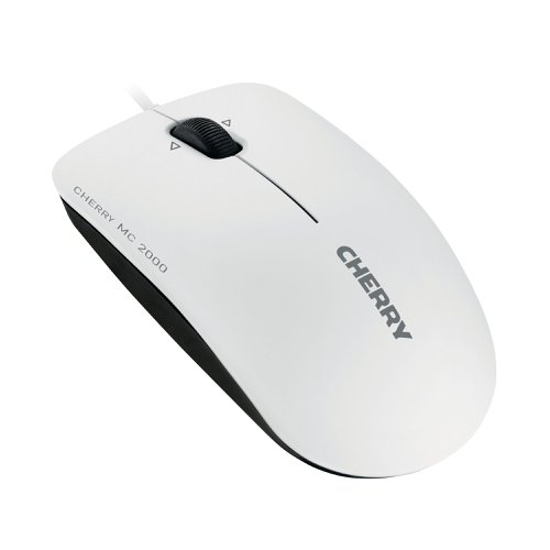 Cherry MC 2000 USB Wired Infra-red Mouse With Tilt Wheel Technology Pale Grey JM-0600-0