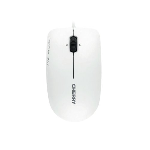 Cherry MC 2000 USB Wired Infra-red Mouse With Tilt Wheel Technology Pale Grey JM-0600-0