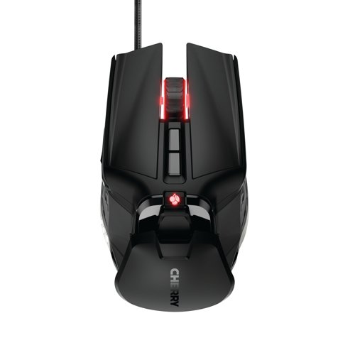 The Cherry MC 9620 FPS Wired Gaming Mouse is a customisable high-end mouse with innovative extras and a progressive design. It adapts to your precision, speed and ergonomic requirements. You can set the resolution up to 12,000 dpi, regulate your speed or assign mouse functions and illuminate it according to your wishes in the software. Weights can be inserted, the palm rest can be extended and the extra-large gliding surfaces and high-quality hand surfaces all mean that it fits perfectly in your hand.