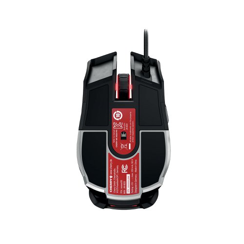 The Cherry MC 9620 FPS Wired Gaming Mouse is a customisable high-end mouse with innovative extras and a progressive design. It adapts to your precision, speed and ergonomic requirements. You can set the resolution up to 12,000 dpi, regulate your speed or assign mouse functions and illuminate it according to your wishes in the software. Weights can be inserted, the palm rest can be extended and the extra-large gliding surfaces and high-quality hand surfaces all mean that it fits perfectly in your hand.