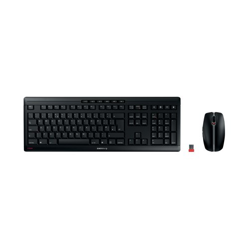 Cherry Stream USB Desktop Wireless Keyboard and Mouse Set UK Black JD-8500GB-2