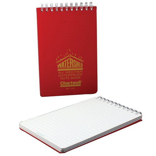 Exacompta Ruled Watershed Waterproof Book 101x156mm Red 2291