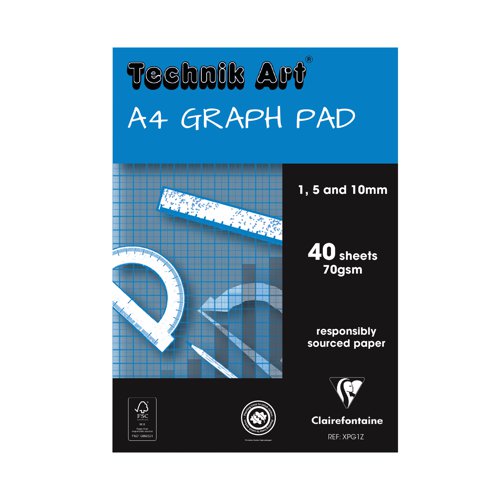 Clairefontaine Technik Art 110mm Graph Pad 40 Leaf XPG1