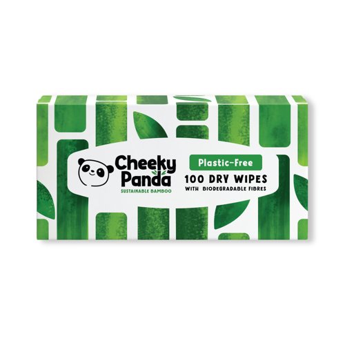 Cheeky Panda Biodegradable Bamboo Dry Wipes 100 Wipes (Pack of 6) DRYWX6