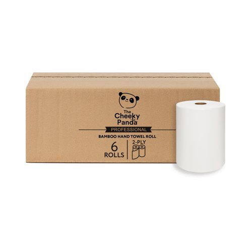 Cheeky Panda Sustainable Bamboo Hand Towel Roll 2-Ply 200m (Pack of 6) HANDTWRL6