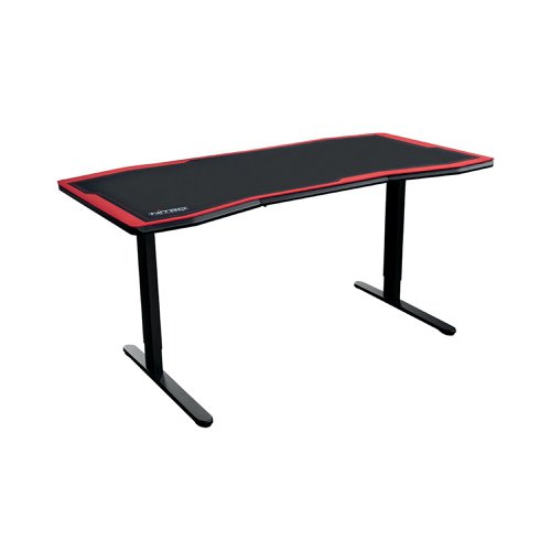 Nitro Concepts D16M Gaming Desk Height Adjustable 1600x800x725-825mm Carbon Red GC-053-NR