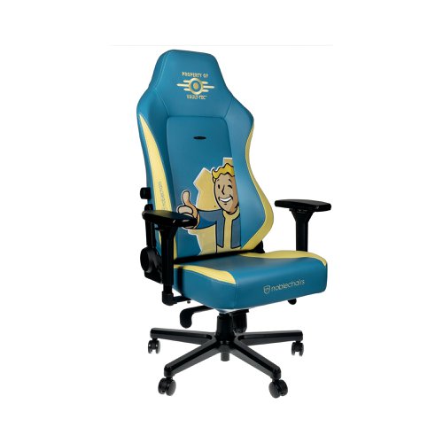 noblechairs HERO Gaming Chair Fallout Vault Tec Edition Blue Yellow GC 02D NC