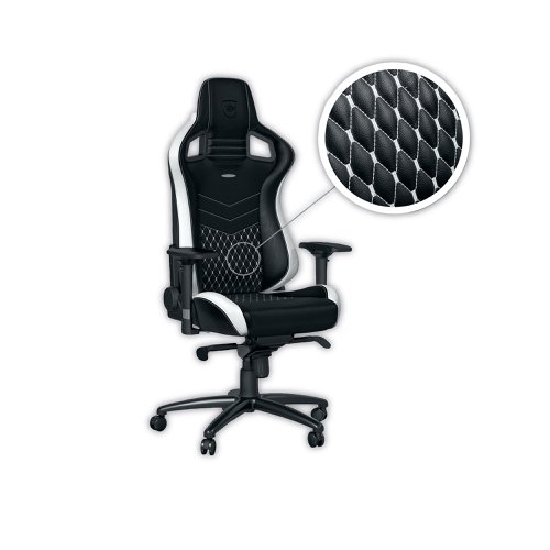 noblechairs EPIC Gaming Chair Real Leather Black/White/Red GC-008-NC