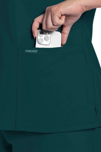 Cherokee Originals Ultra Female V-neck Scrub Top: Professional Comfort for Healthcare Professionals