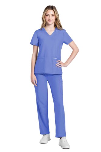 Cherokee Originals Ultra Female V-neck Scrub Top: Professional Comfort for Healthcare Professionals