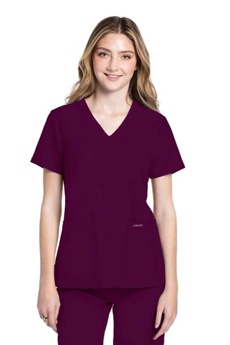Cherokee Originals Ultra Female V-neck Scrub Top: Professional Comfort for Healthcare Professionals