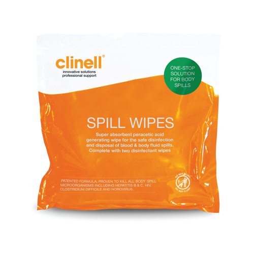 Clinell Spill Wipe For Blood/Body Fluids Spills Single Pack CSW1