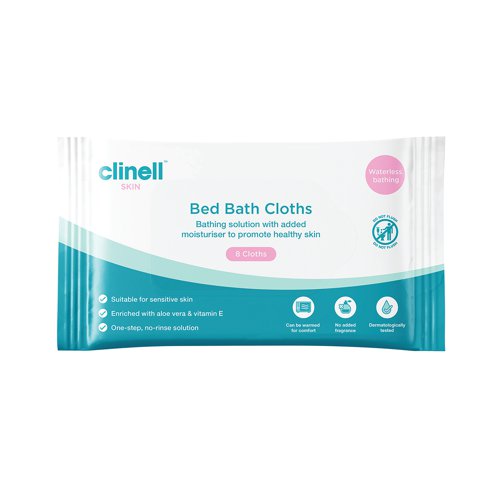 Clinell Carell Bed Bath Wipes x8 Wipes (Pack of 24) CBB8 | Gama Healthcare Ltd