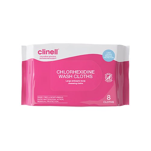 Clinell Chlorhexidine Wash Cloths (Pack of 80 CHGWC8