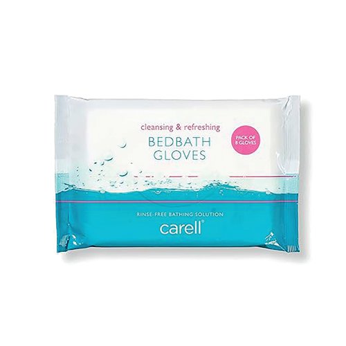 Clinell Carell Bed Bath Gloves (Pack of 8) CBBGL8 | Gama Healthcare Ltd