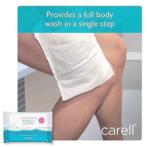 Clinell Carell Bed Bath Gloves (Pack of 8) CBBGL8 | Gama Healthcare Ltd