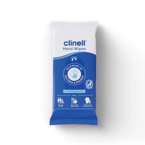 Clinell Antimicrobial Hand Wipes 30 Wipes Pack of 24 CAHW30