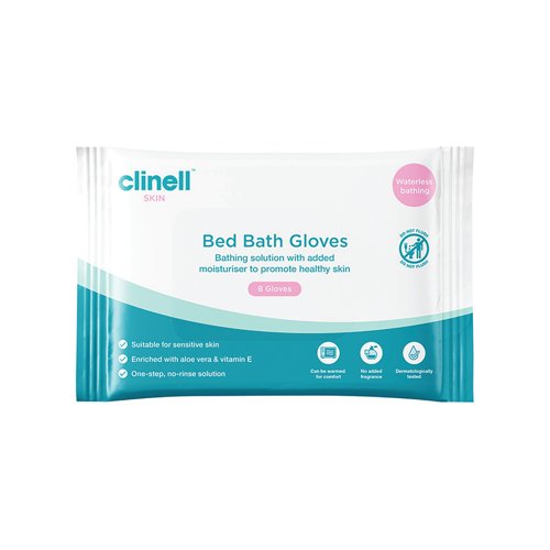 Clinell Bed Bath Gloves (Pack of 80 CBBGL8