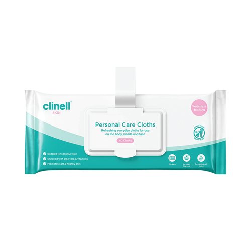 Clinell Personal Care Cloths (Pack of 40) CPP40