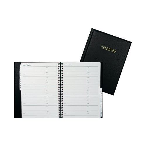 Collins Wirebound Business Address Book A5 Black BA5