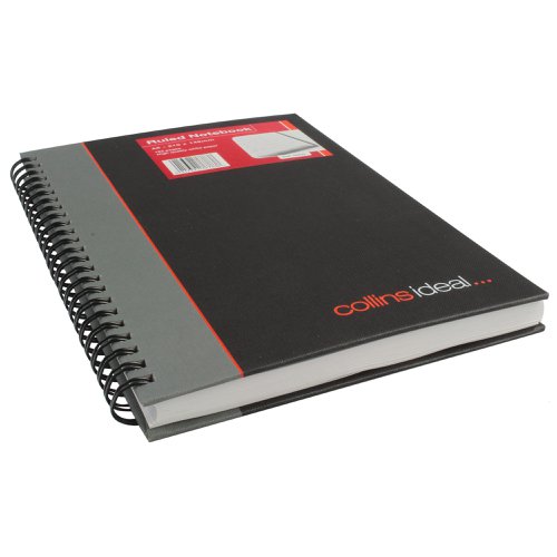 Collins Ideal Feint Ruled Wirebound Notebook A5 468W BLACK