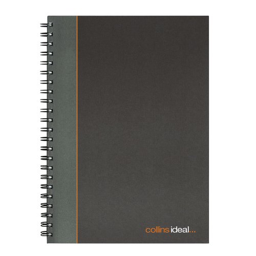 Ideal A4 Cashbook Wiro Feint 192 Pages Black 6428W | Collins