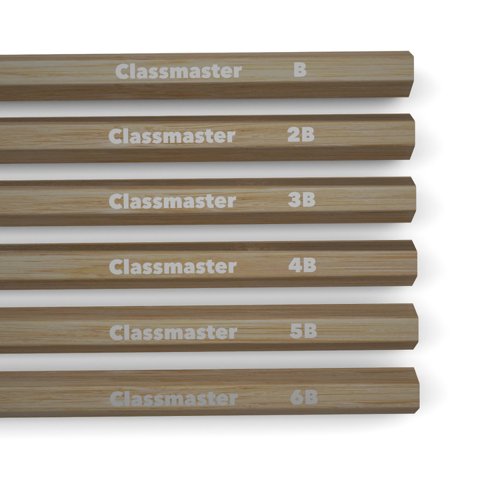 Classmaster Graphite Sketching Pencils Assorted Grades (Pack of 6) SKP6A