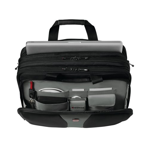 Wenger Legacy 17 Inch Laptop Case Triple Gusset 420x210x320mm Black/Grey 600655