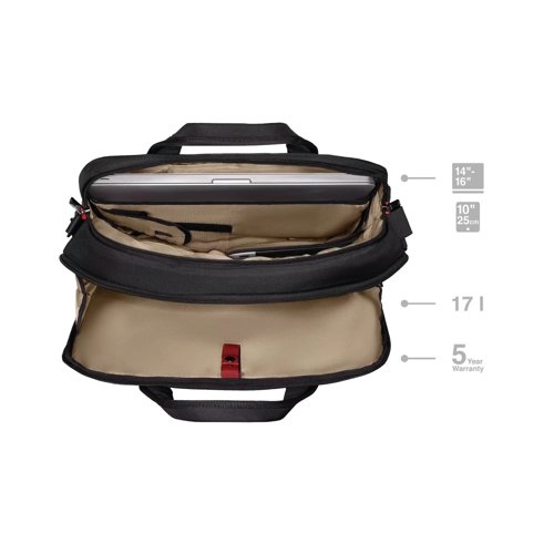 Wenger Cosmic Brief 14-16 Inch Laptop Briefcase with Tablet Pocket Black 653497