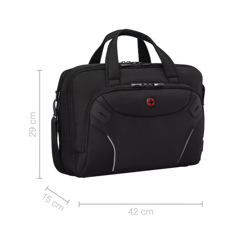 Wenger Cosmic Brief 14-16 Inch Laptop Briefcase with Tablet Pocket Black 653497
