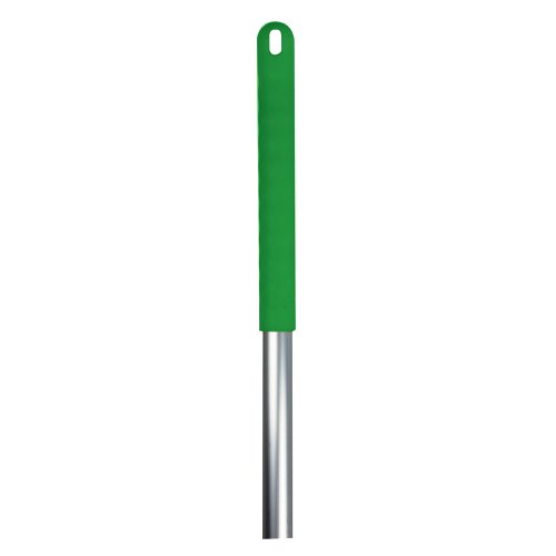 Designed for long lasting performance across all kinds of mopping and cleaning, this 54 inch mop handle features a coloured top that can be matched with a mop head to create a unified colour-coded cleaning system. This long, ergonomic handle provides precise control and a strong nylon screw thread fitting for a firm connection. Press handle into the mop head and screw to create a thread inside for a firm fix. For use with Hygiene Socket Mop Heads and Heavy Duty Floor Squeegee 22 inch.