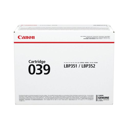 Canon 039 Toner Cartridge Black 0287C001 Toner CO03148