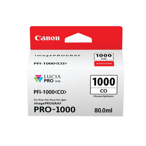 Canon PFI-1000CO Inkjet Cartridge Chroma Optimizer Clear 0556C001