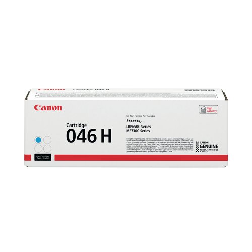 Canon 046H Toner Cartridge High Yield Cyan 1253C002