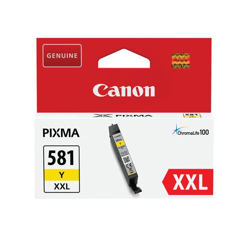 Canon CLI-581XXL Inkjet Cartridge Extra High Yield Yellow 1997C001