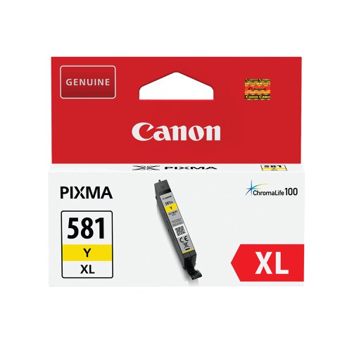 Canon CLI-581XL Inkjet Cartridge High Yield Yellow 2051C001