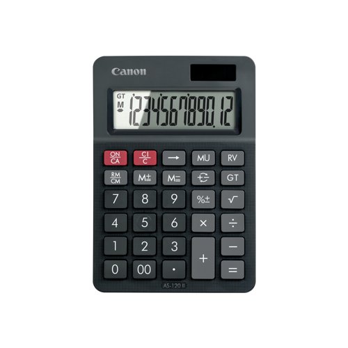 Canon AS-120 II 12 Digit Desktop Calculator Black 4722C002 CO10853